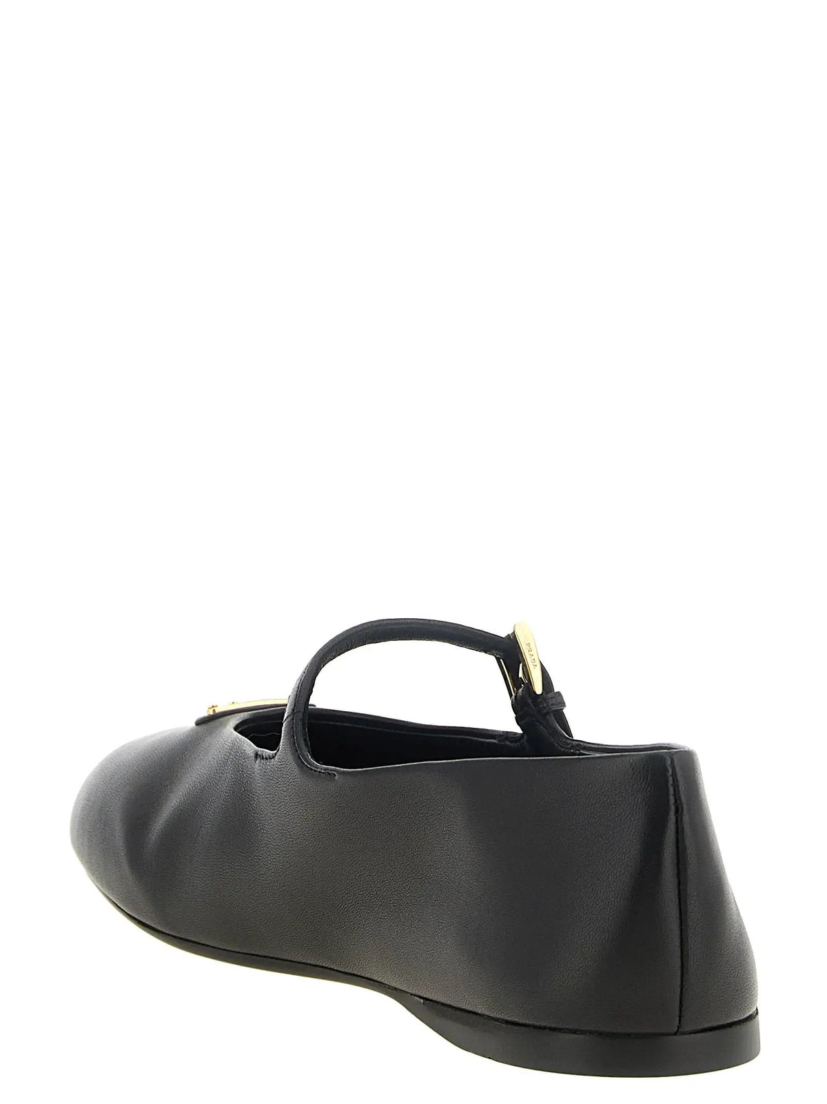 Prada Black Lamb Leather Ballet Flats
