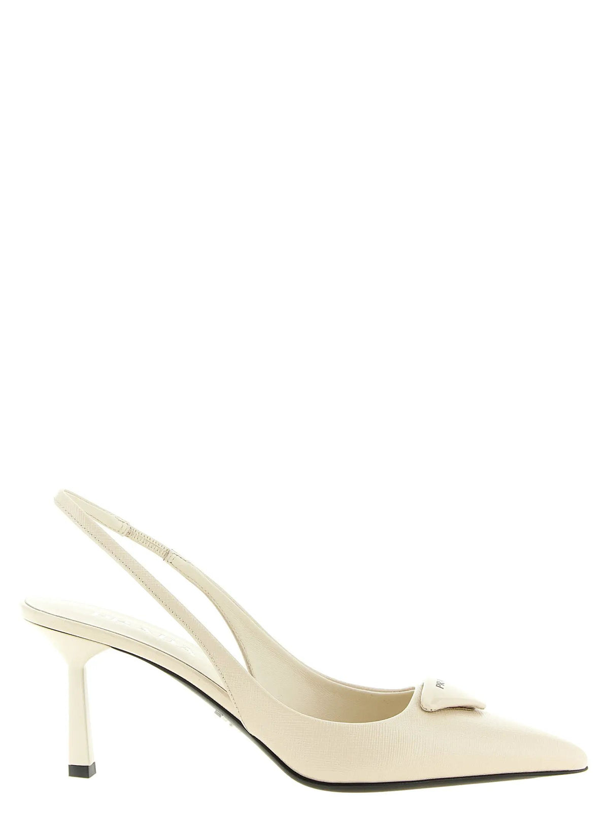Prada Prada White Calfskin High Heel Pumps