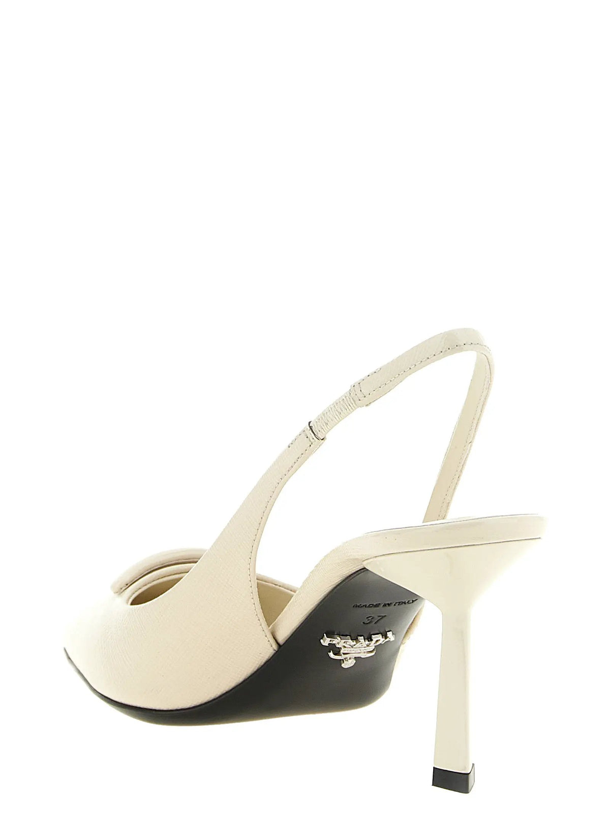 Prada Prada White Calfskin High Heel Pumps
