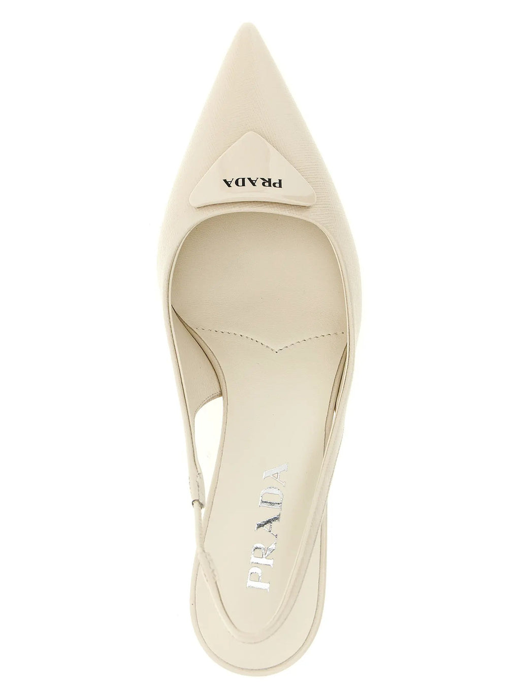 Prada Prada White Calfskin High Heel Pumps