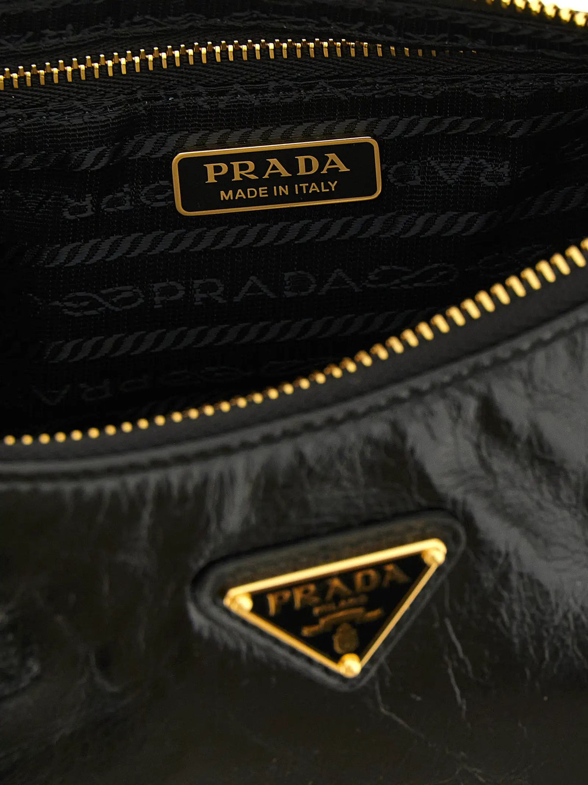 Prada Prada Black Calfskin Shoulder Bag