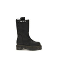 Rick Owens Rick Owens Black Nubuc Leather Lace-Up Boots