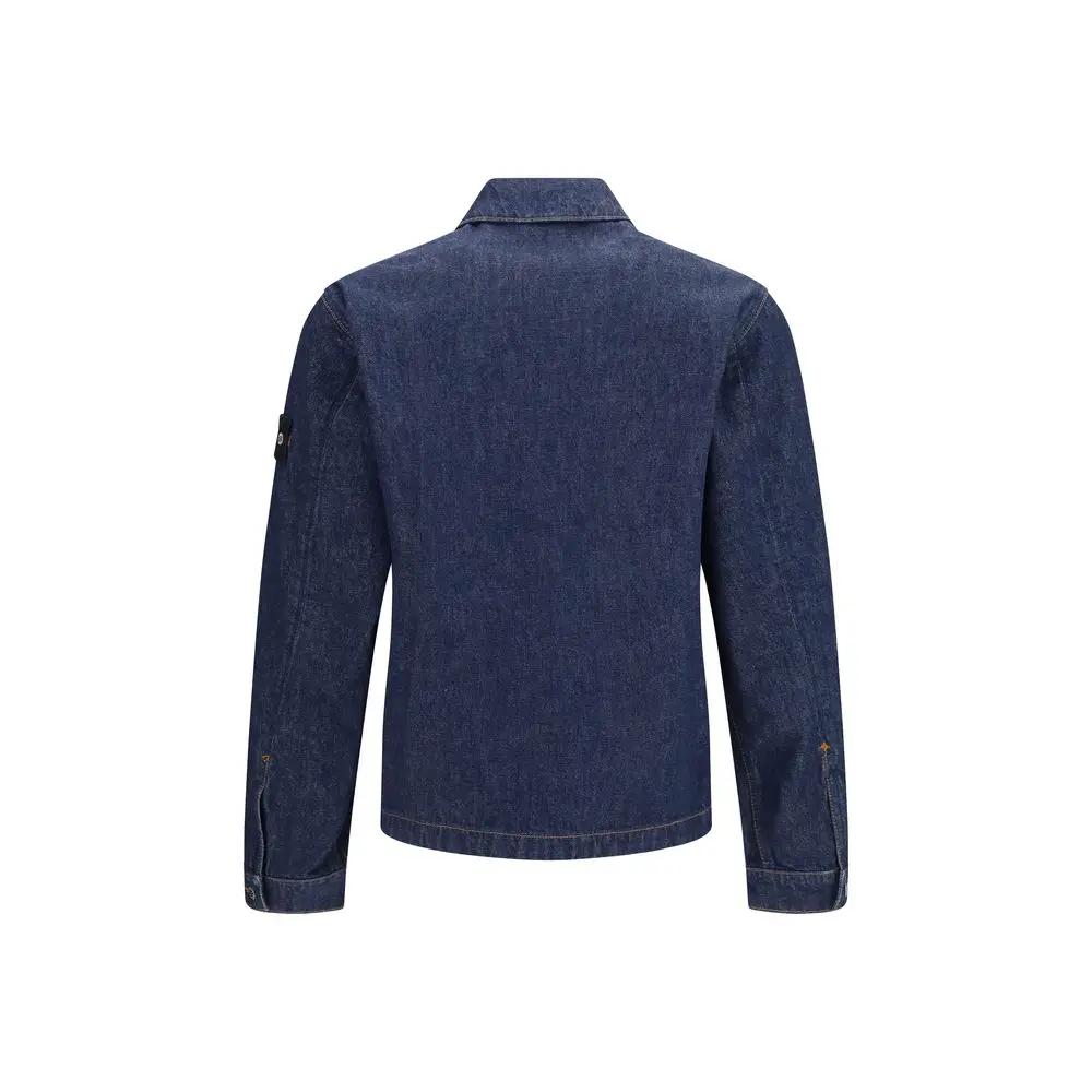 Stone Island Stone Island Blue Cotton Denim Jacket