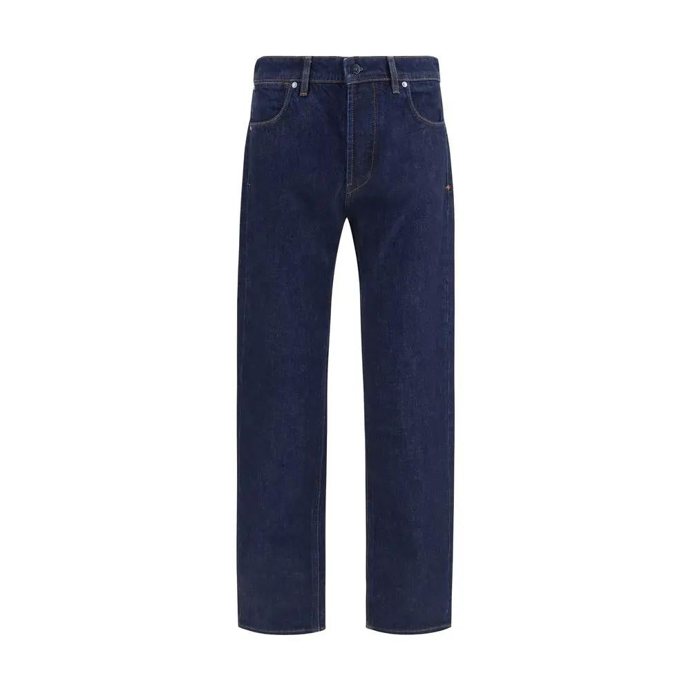 Stone Island Stone Island Blue Cotton Straight-Leg Jeans