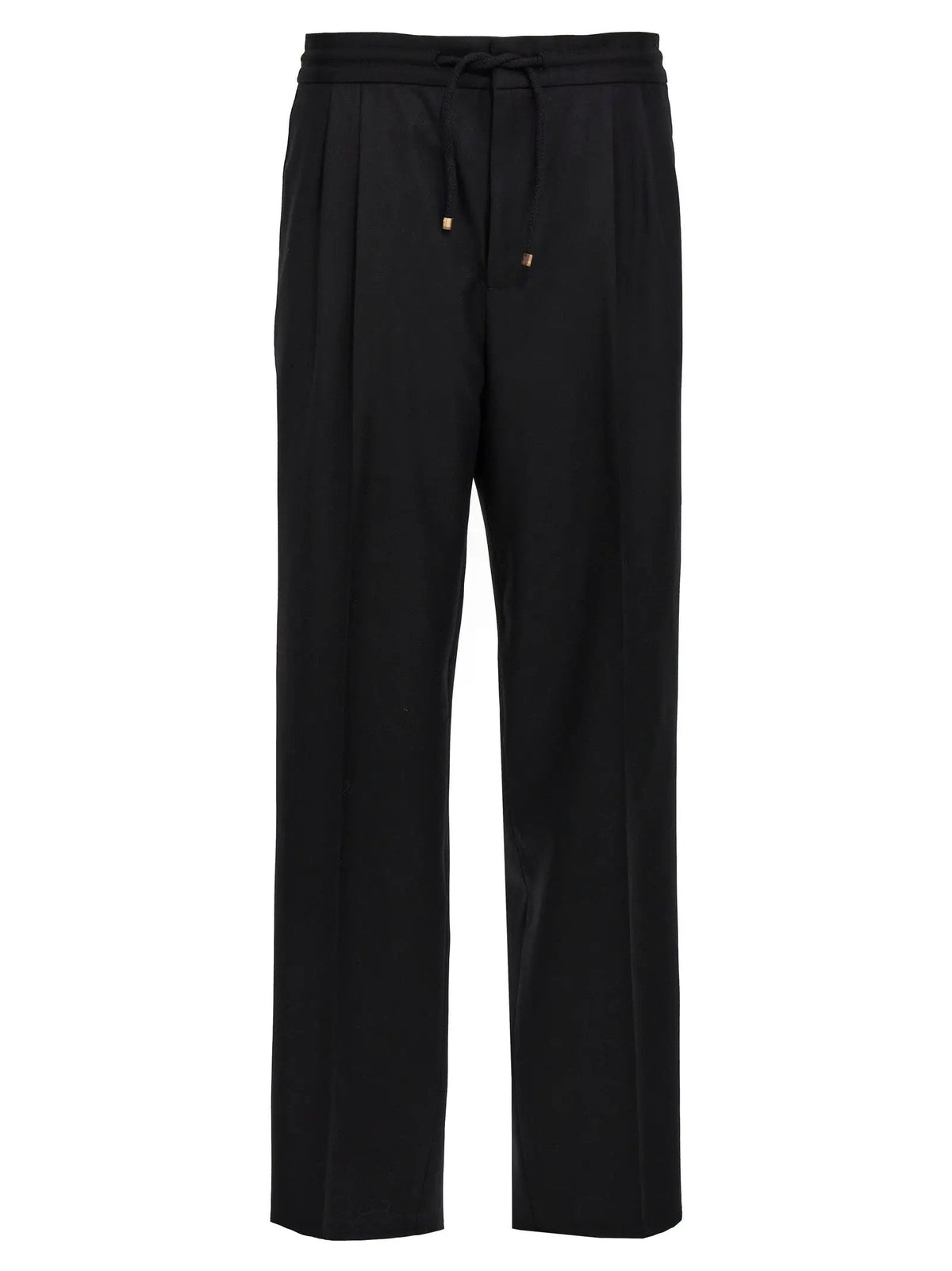 Brunello Cucinelli Black Wool Casual Pants