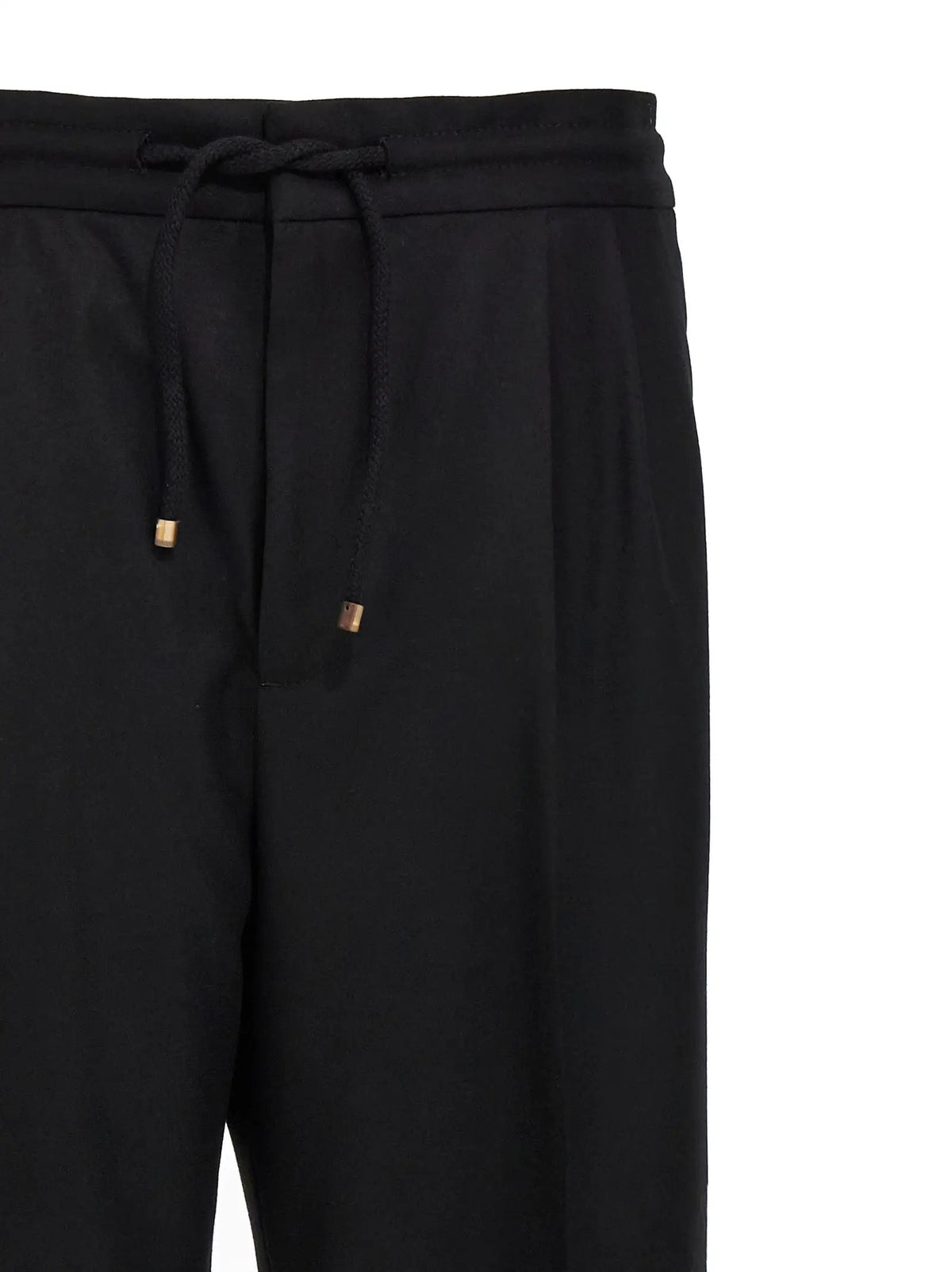 Brunello Cucinelli Black Wool Casual Pants