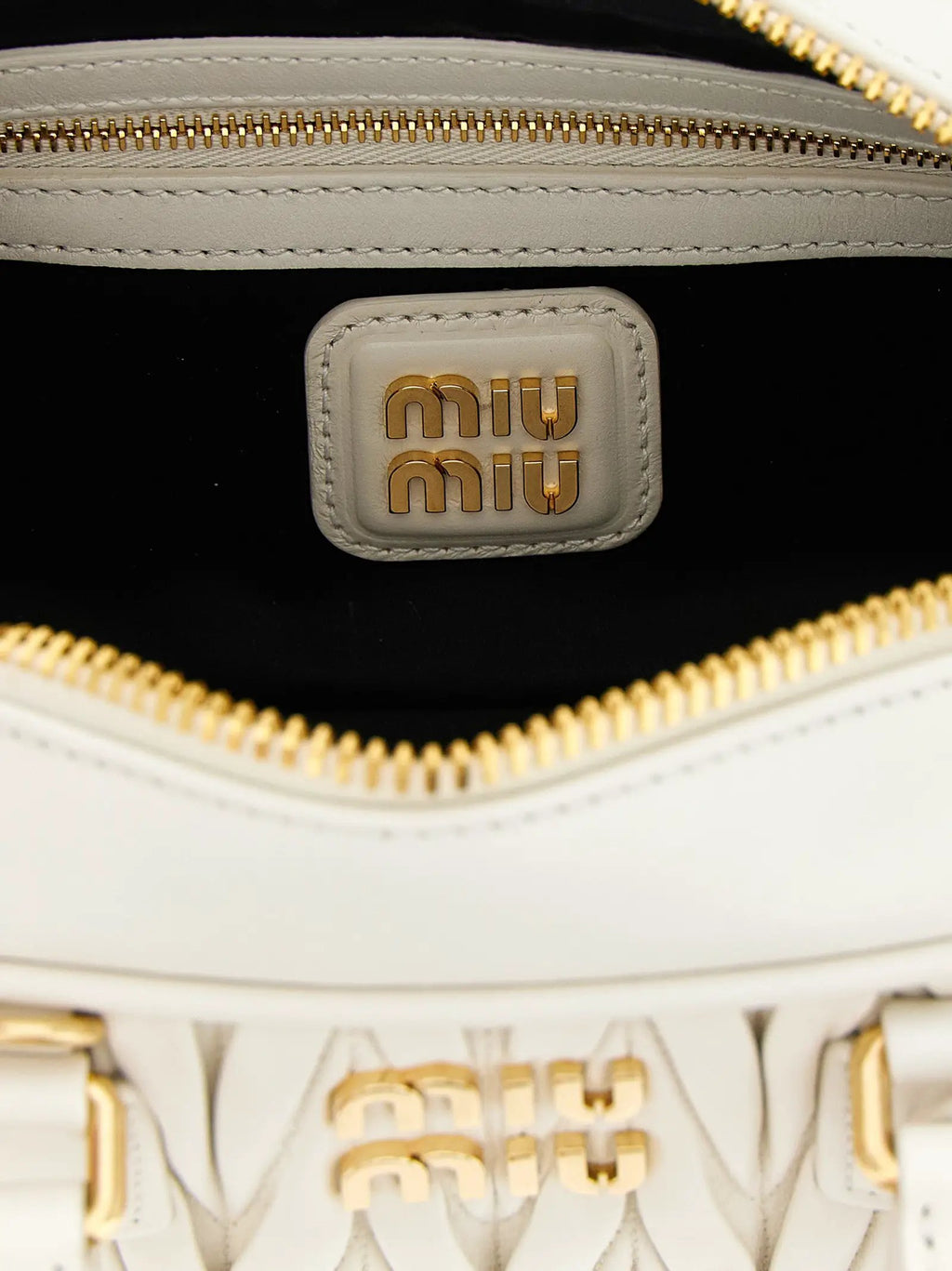 Miu Miu White Leather Handbag