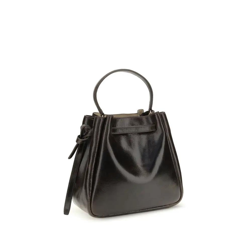 Tory Burch Brown Calf Leather Bos Taurus Backet Bag