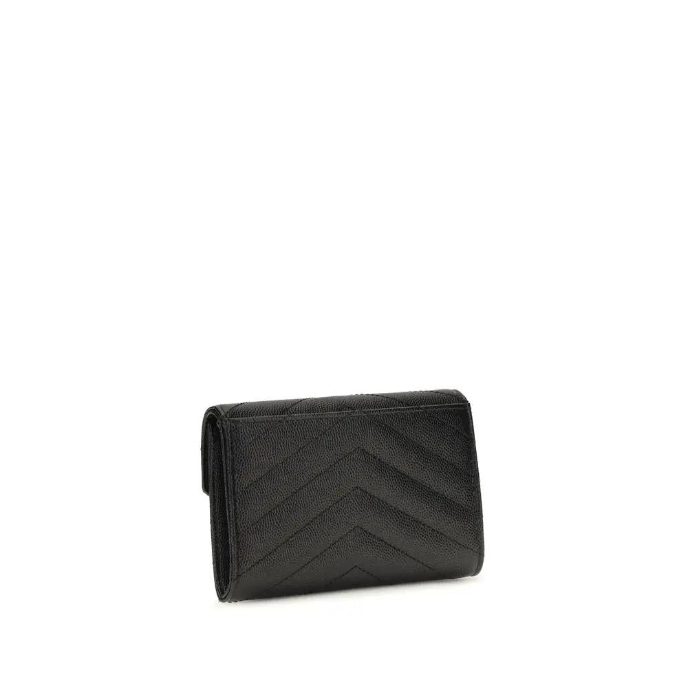 Saint Laurent Black Lamb Ovis Aries Wallet