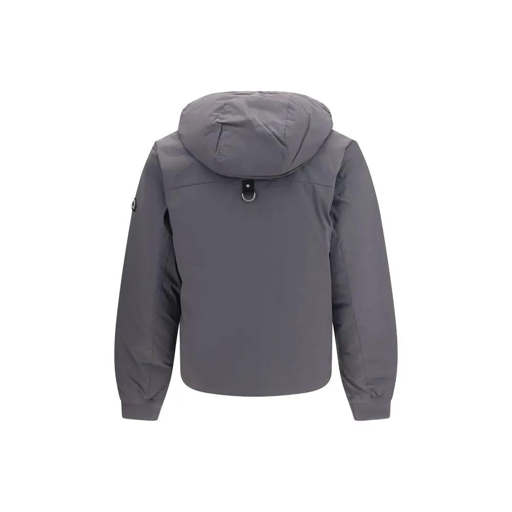 Moose Knuckles Gray Nylon Full-Length Jacket