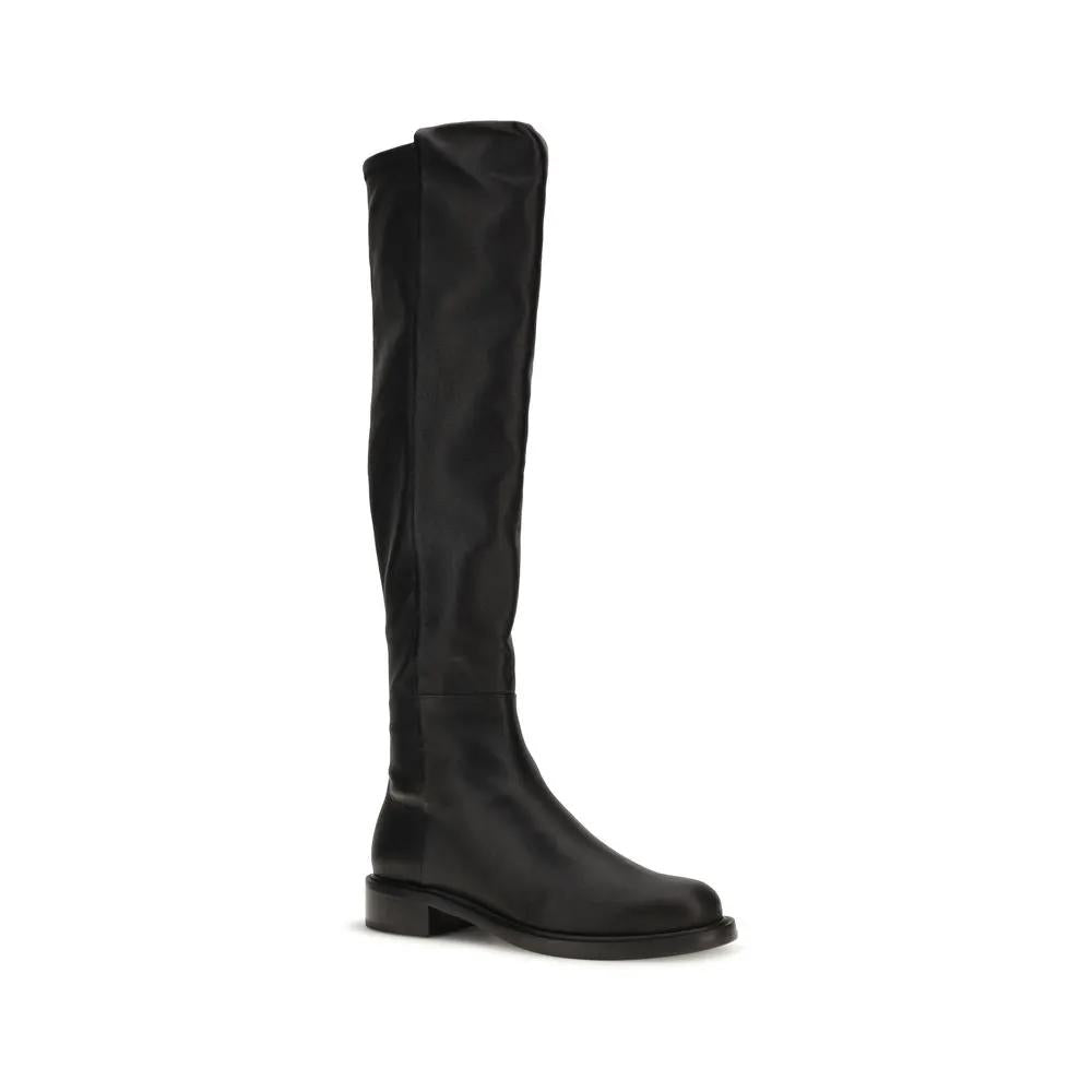 Stuart Weitzman Black Napa Leather / Calf Bos Taurus Over The Knee