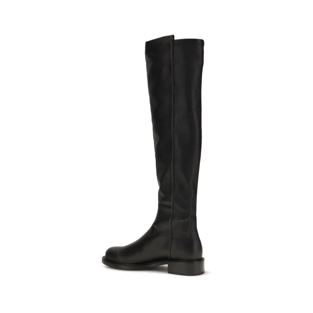 Stuart Weitzman Black Napa Leather / Calf Bos Taurus Over The Knee