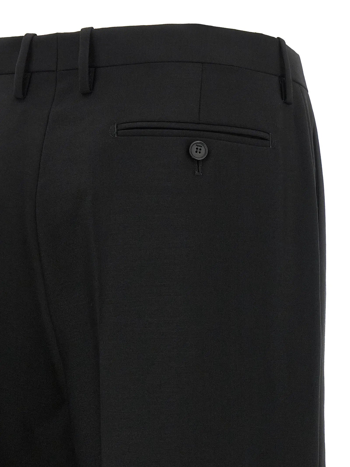 Fendi Fendi Black Mohair Dress Pants