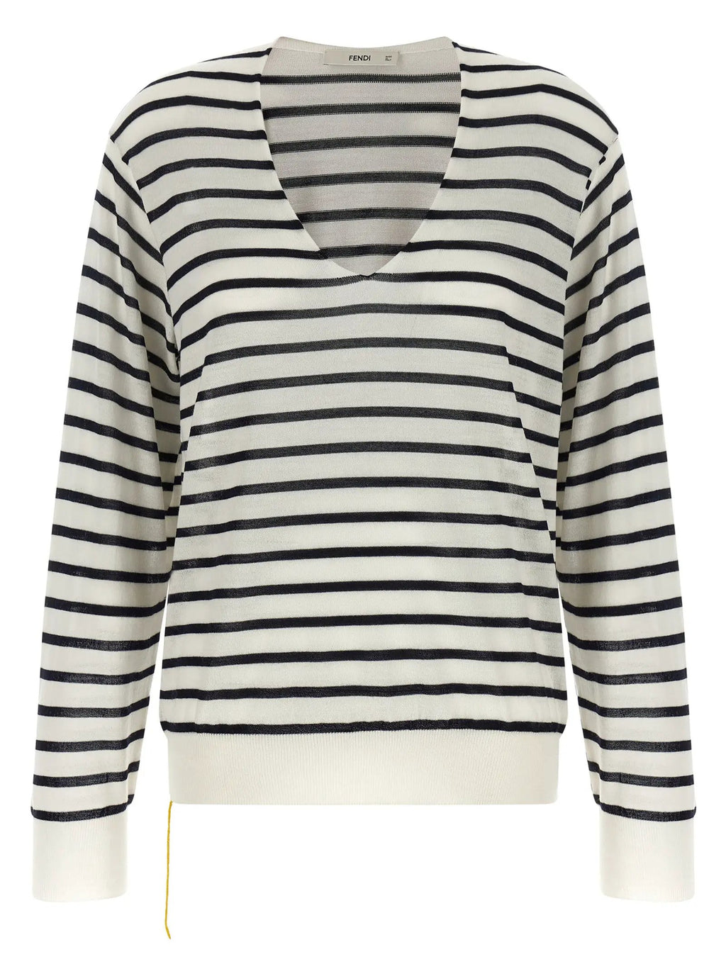 Fendi Bicolor Virgin Wool Cardigan