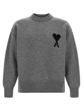 Ami Paris Ami Paris Gray Wool Cardigan