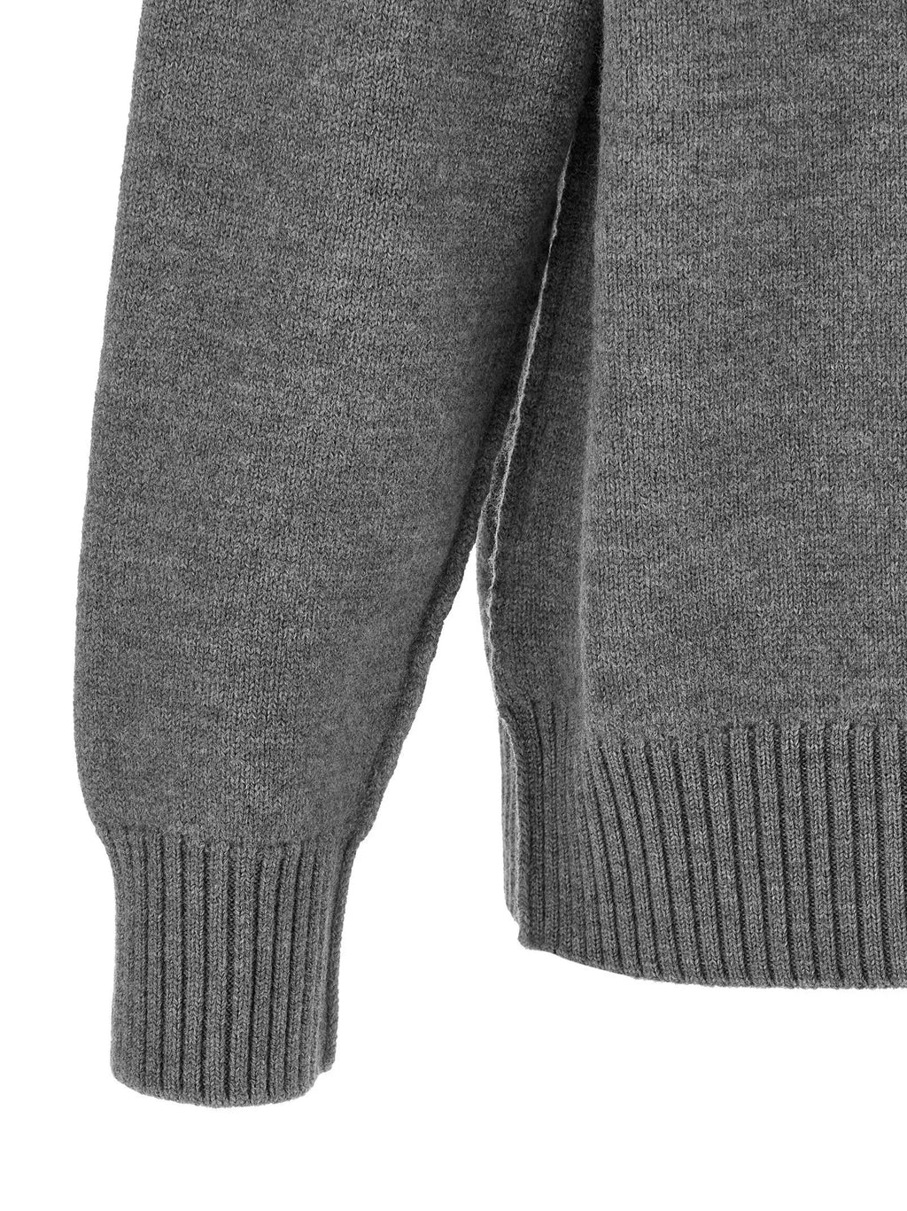 Ami Paris Ami Paris Gray Wool Cardigan