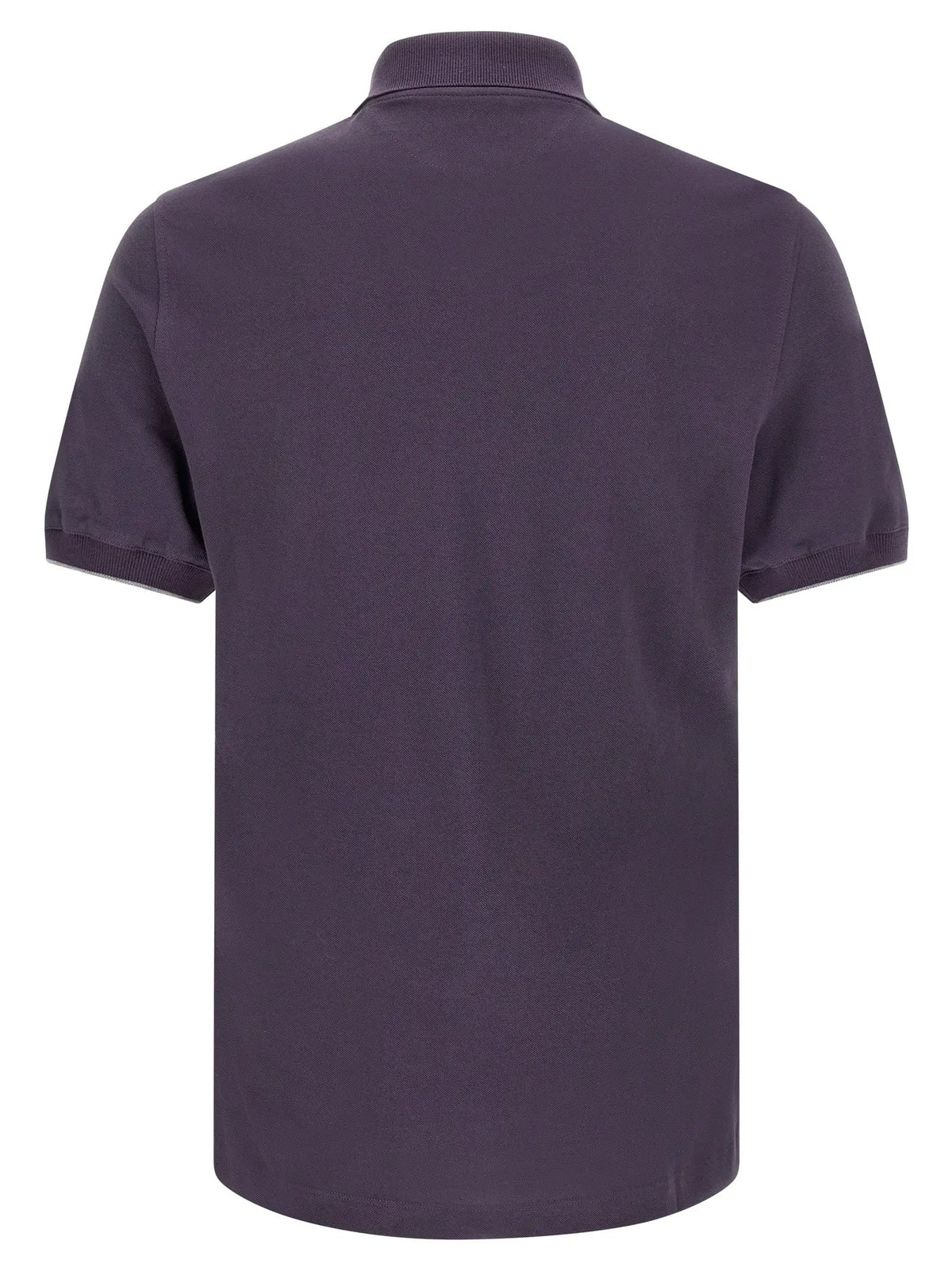 Brunello Cucinelli Purple Cotton Polo Shirt