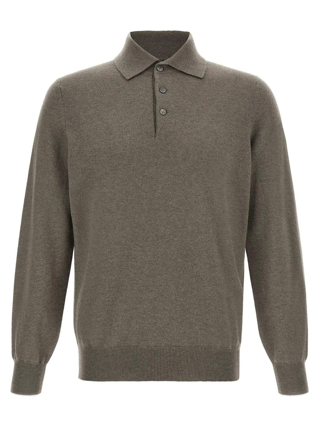 Brunello Cucinelli Bicolor Cashmere Polo Shirt
