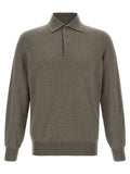 Brunello Cucinelli Bicolor Cashmere Polo Shirt