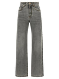 Brunello Cucinelli Brunello Cucinelli Gray Cotton Straight-Leg Jeans