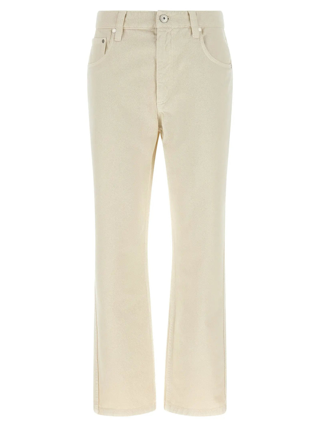 Brunello Cucinelli Brunello Cucinelli Beige Cotton Straight-Leg Jeans