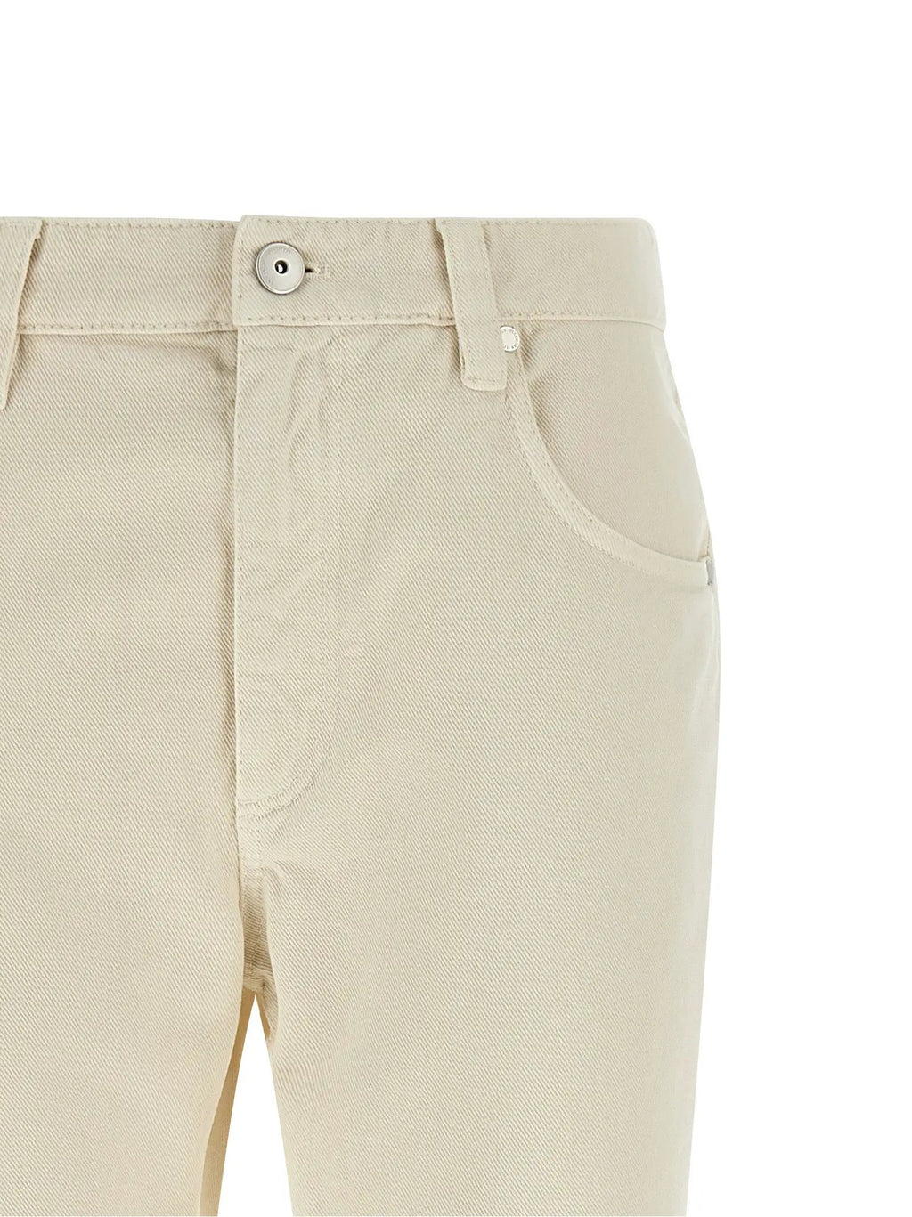 Brunello Cucinelli Brunello Cucinelli Beige Cotton Straight-Leg Jeans