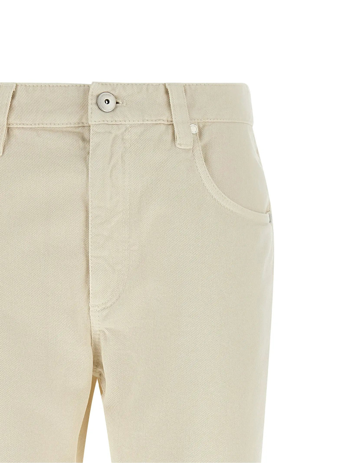 Brunello Cucinelli Brunello Cucinelli Beige Cotton Straight-Leg Jeans