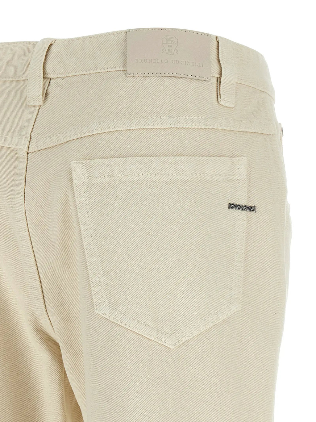 Brunello Cucinelli Brunello Cucinelli Beige Cotton Straight-Leg Jeans
