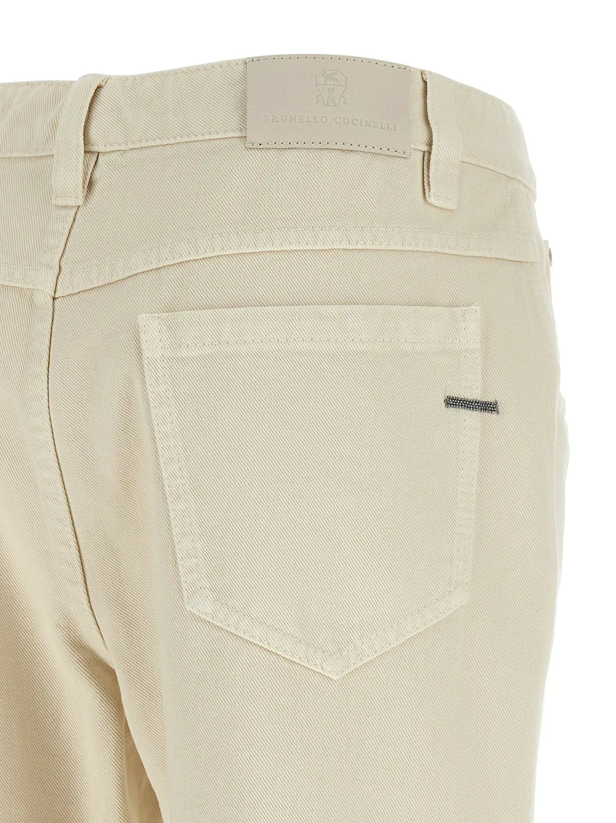 Brunello Cucinelli Brunello Cucinelli Beige Cotton Straight-Leg Jeans