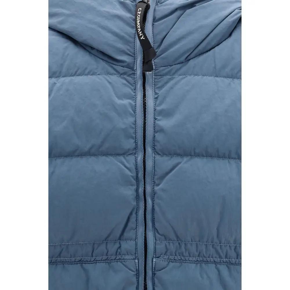 C.P. Company Blue Polyamide Full-Length Jacket