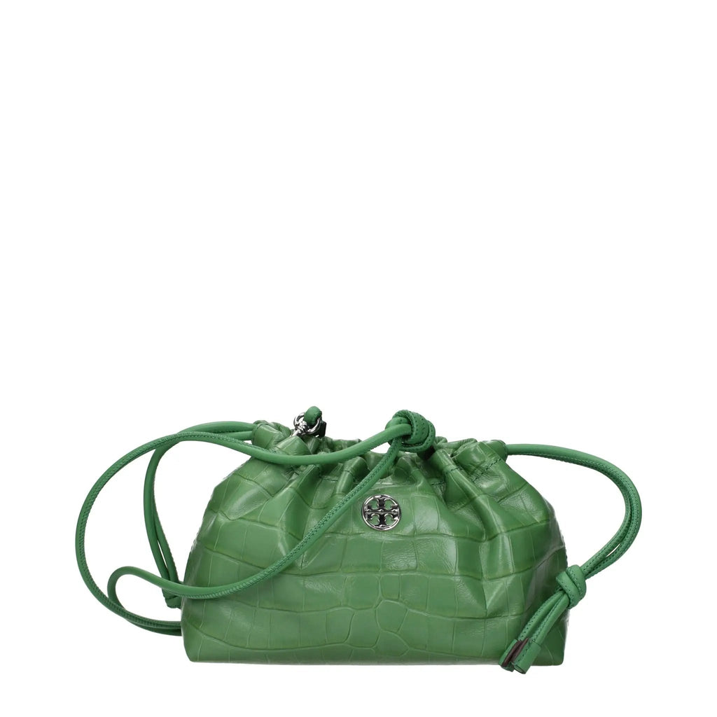 Tory Burch Tory Burch Green Leather Shoulder Bag