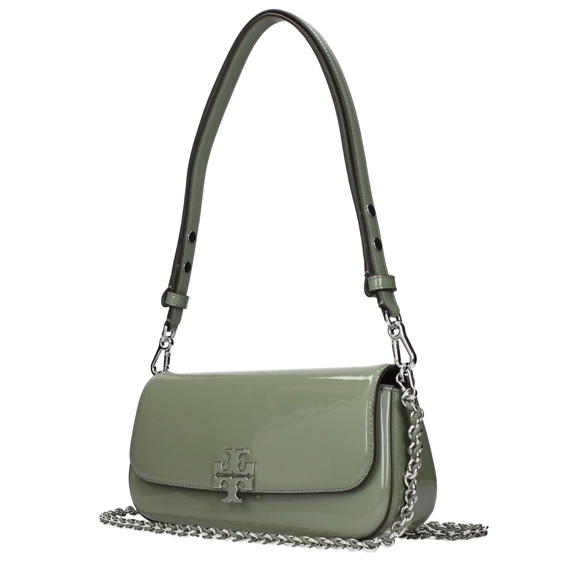Tory Burch Green Leather Shoulder Bag