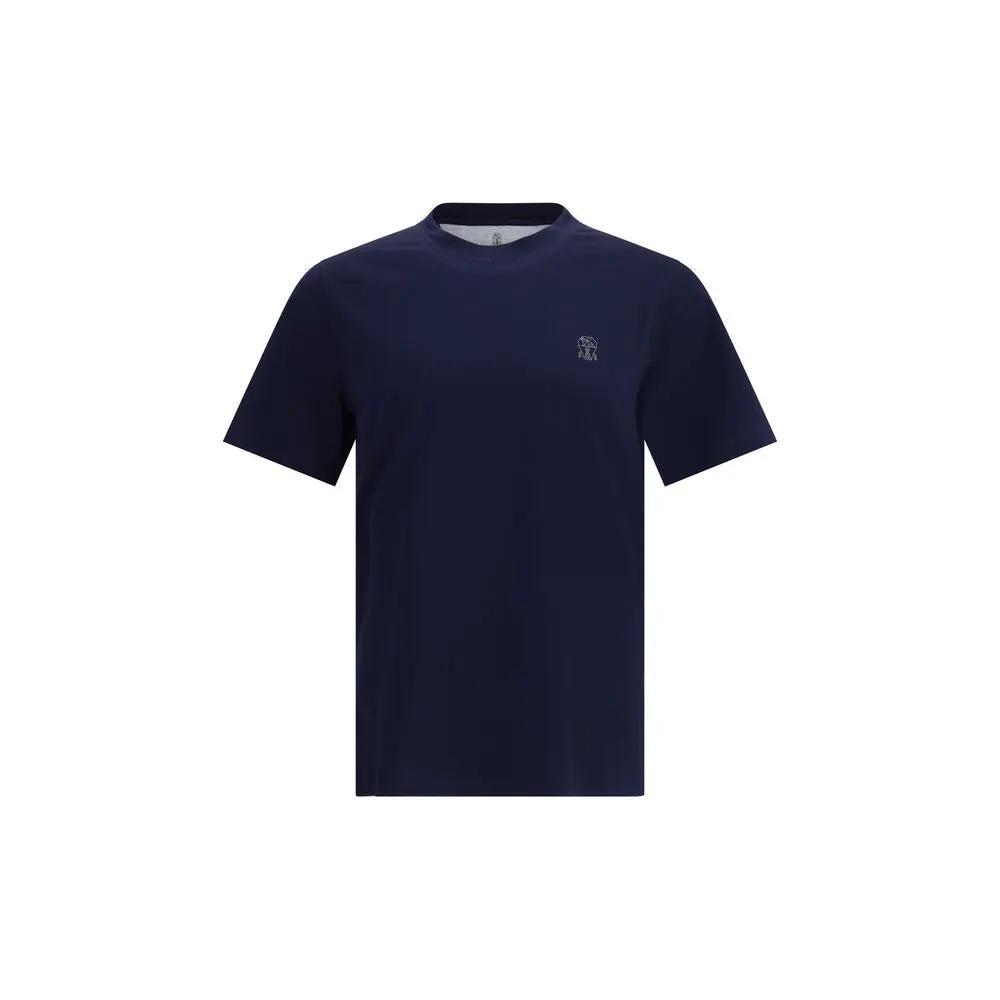 Brunello Cucinelli Brunello Cucinelli Blue Cotton T-Shirt