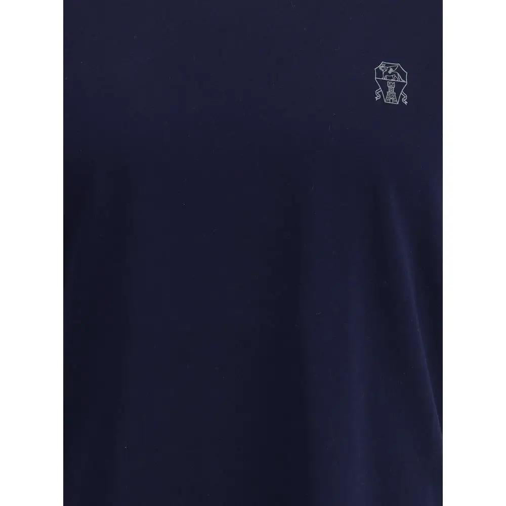 Brunello Cucinelli Brunello Cucinelli Blue Cotton T-Shirt