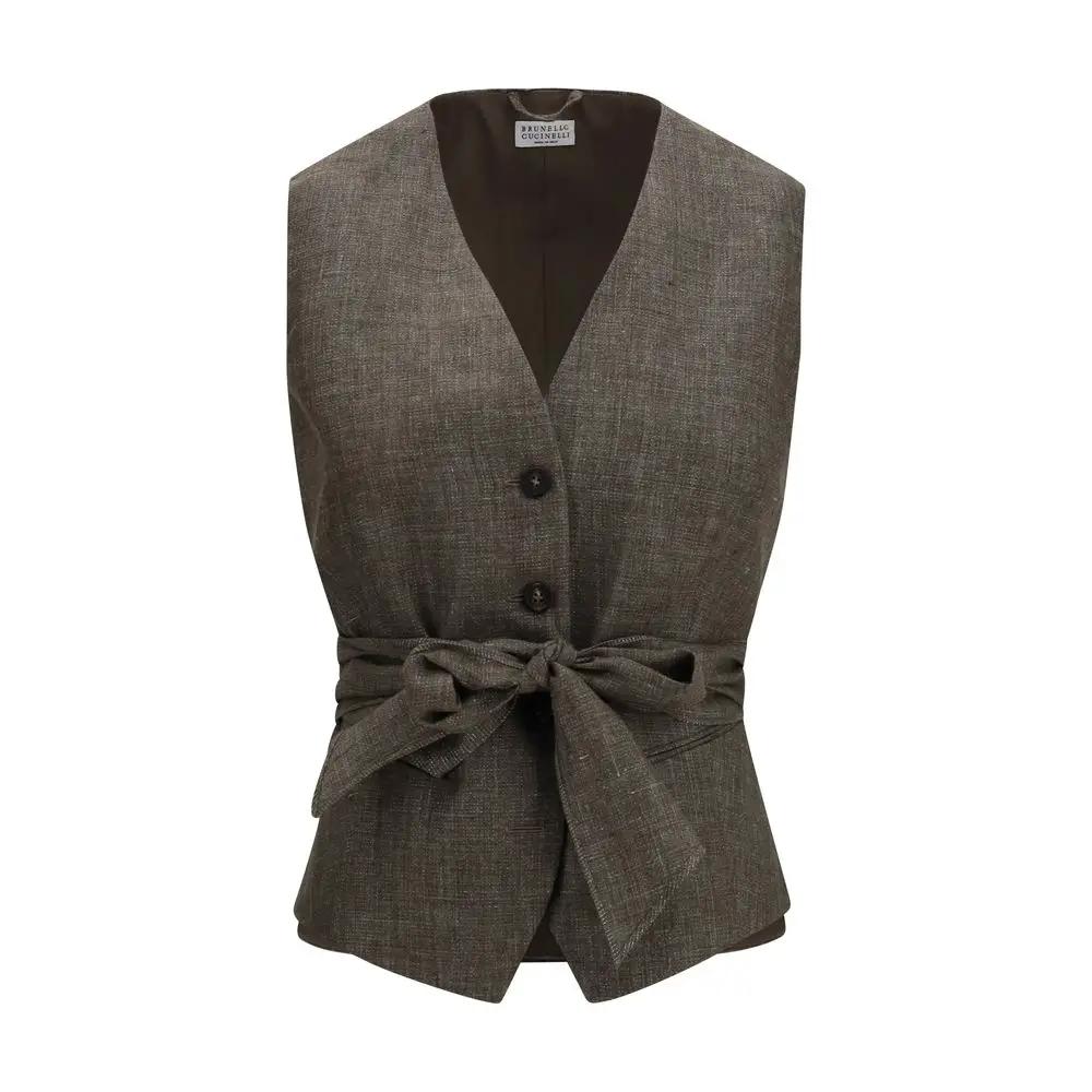 Brunello Cucinelli Brunello Cucinelli Brown Linen Blazer