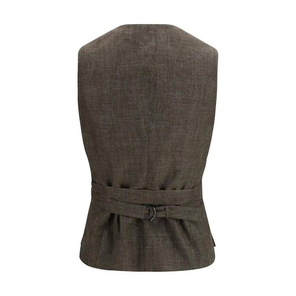 Brunello Cucinelli Brunello Cucinelli Brown Linen Blazer