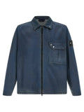 Stone Island Blue Cotton Blouse