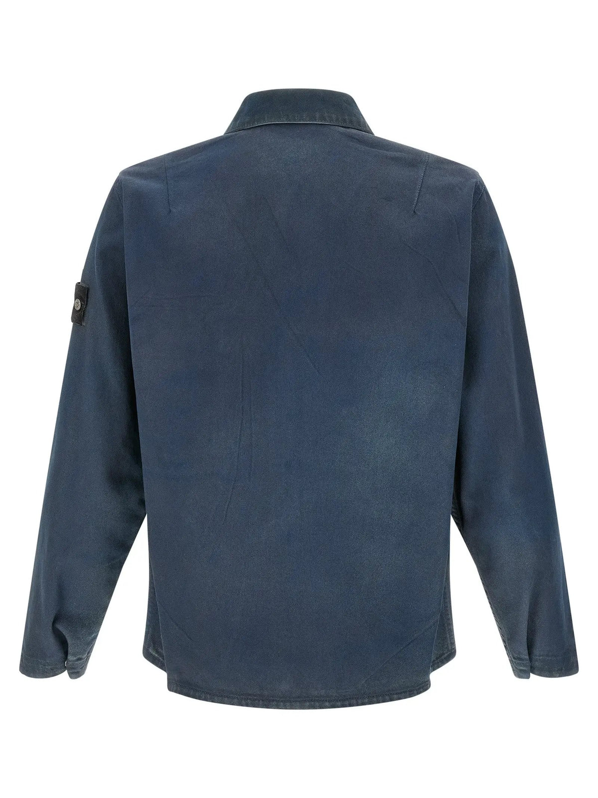 Stone Island Blue Cotton Blouse