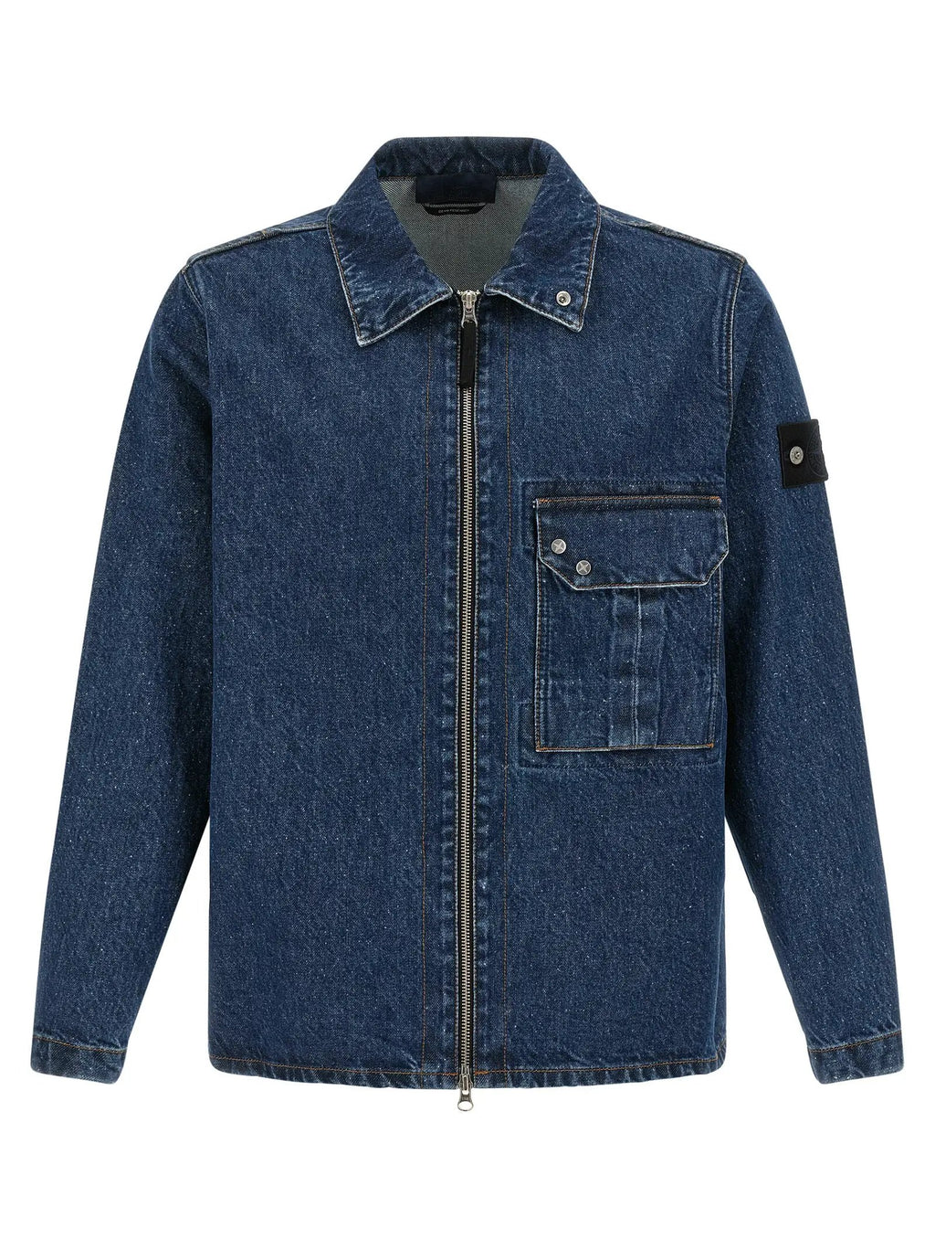 Stone Island Blue Cotton Blouse