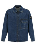 Stone Island Blue Cotton Blouse