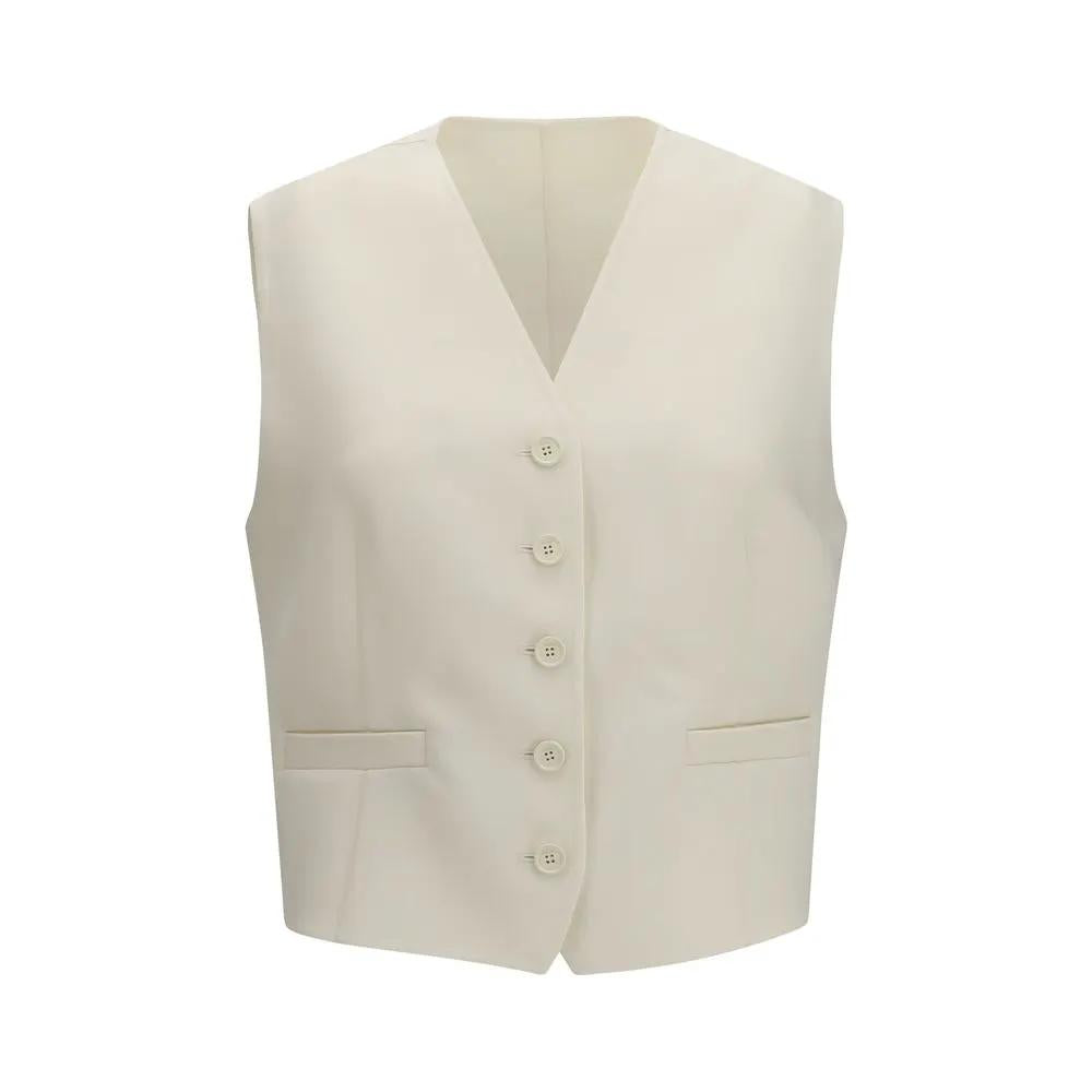 Fendi Fendi Beige Wool Oves Aries Waistcoat