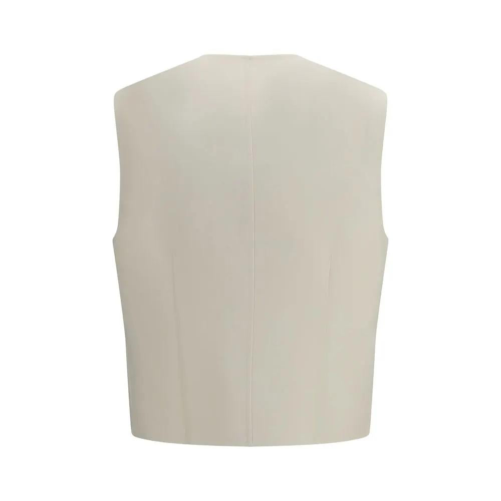 Fendi Fendi Beige Wool Oves Aries Waistcoat