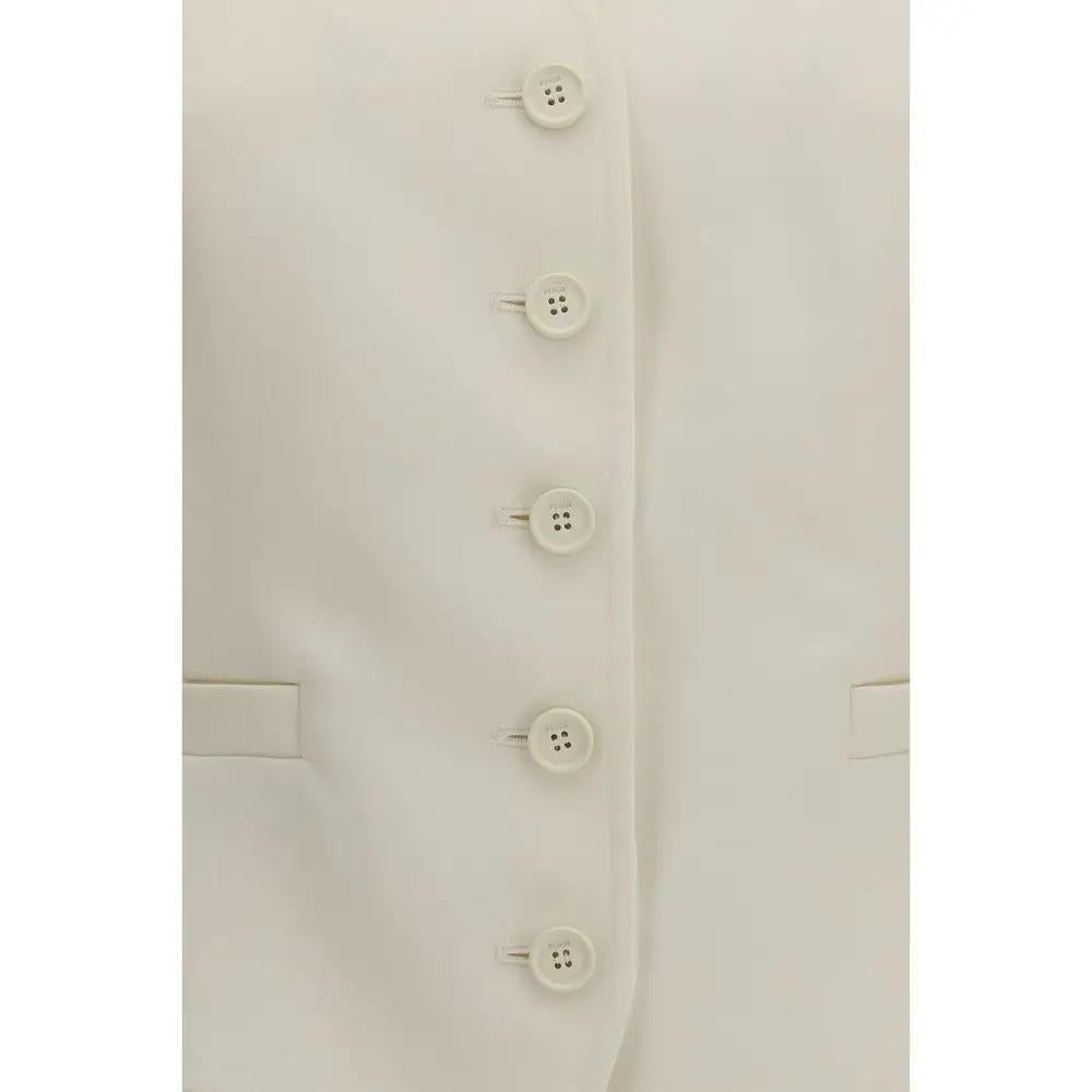 Fendi Fendi Beige Wool Oves Aries Waistcoat