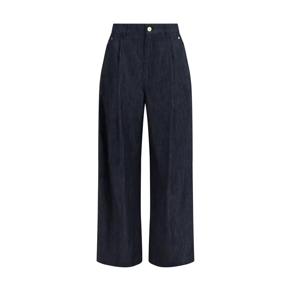Brunello Cucinelli Brunello Cucinelli Blue Cotton Casual Pants