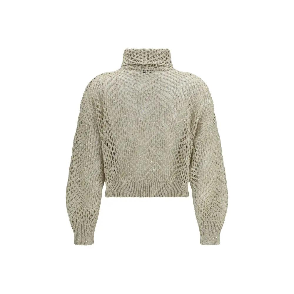 Brunello Cucinelli Brunello Cucinelli Beige Linen Cardigan