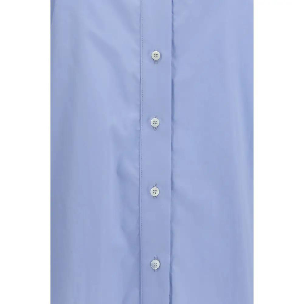 Brunello Cucinelli Brunello Cucinelli Blue Cotton Blouse