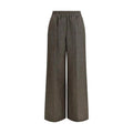 Brunello Cucinelli Brunello Cucinelli Brown Linen Casual Pants