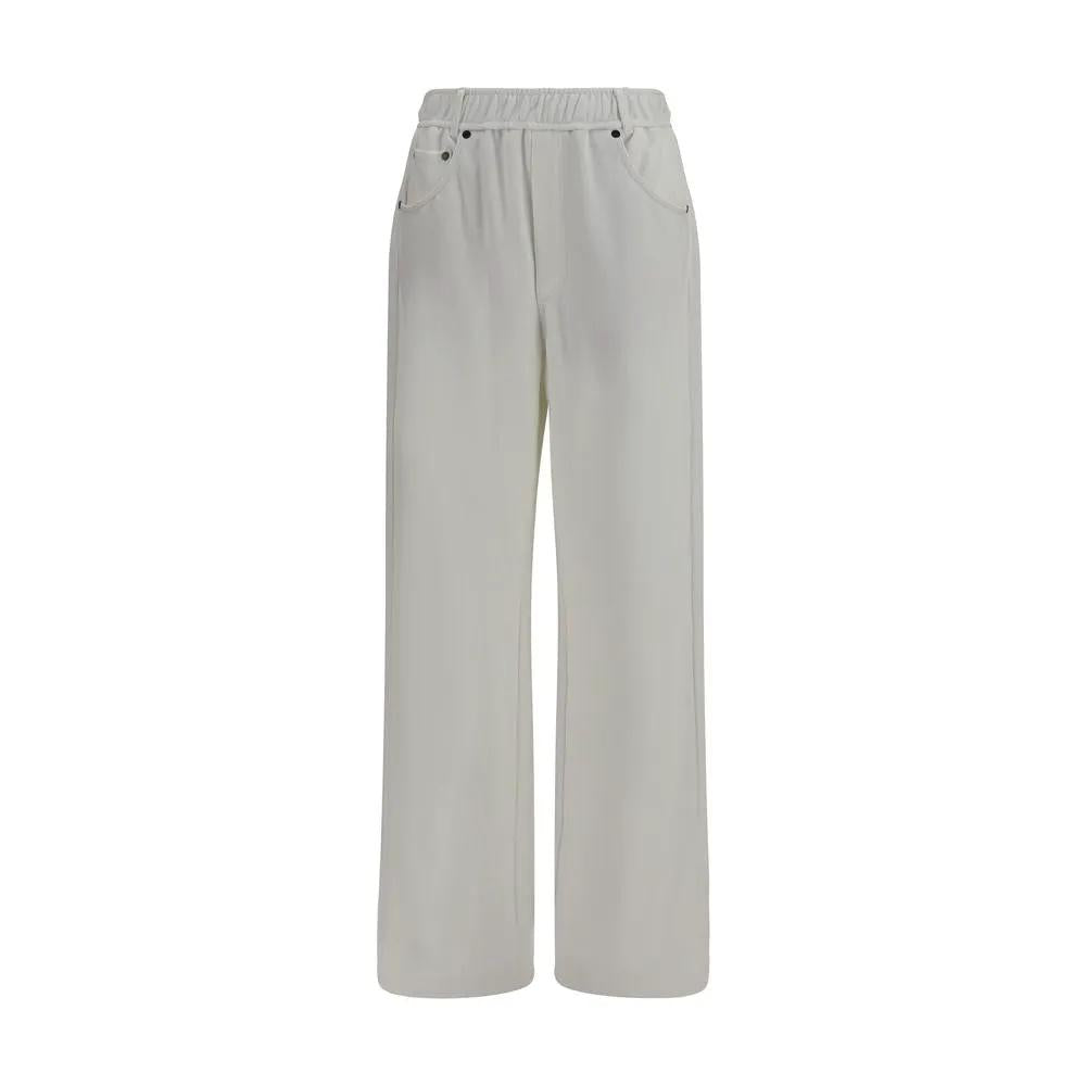 Brunello Cucinelli Brunello Cucinelli White Cotton Athletic Pants