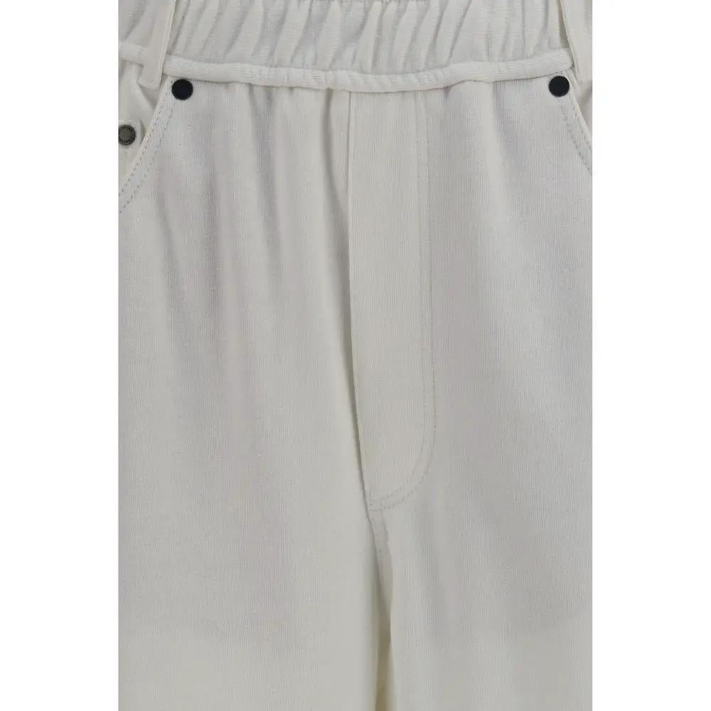 Brunello Cucinelli Brunello Cucinelli White Cotton Athletic Pants