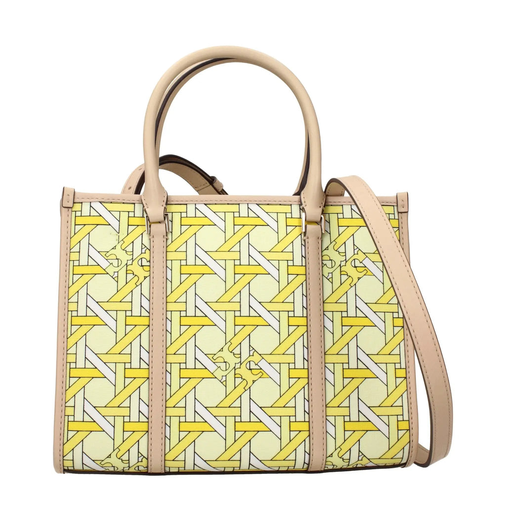 Tory Burch Tory Burch Yellow Fabric Handbag